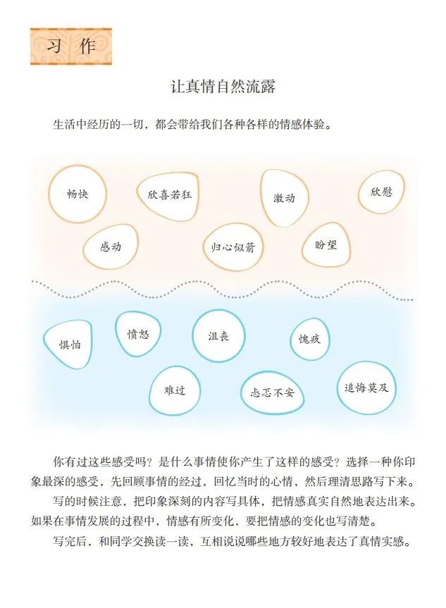 统编语文六年级下册第三单元作文《让真情自